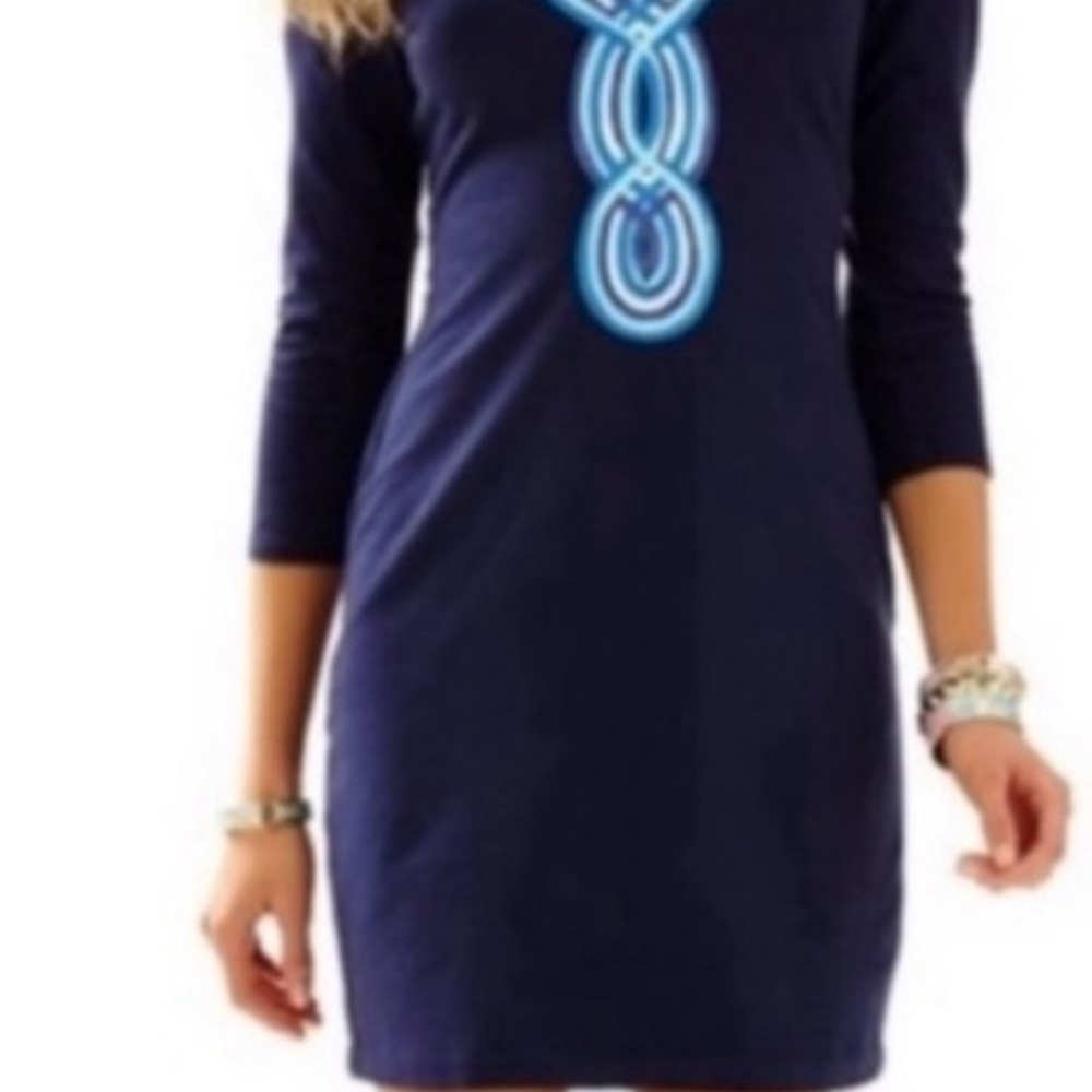 Lilly Pulitzer Clarkson French Terry Dress Navy size xs